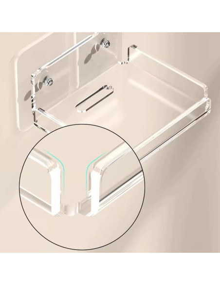 Estante de Montaje en Pared Sin Taladros MTNSPTCR 2 PCS 10x10 cm