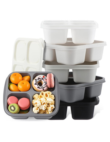 Contenedores de Snack Honeydak 5 Piezas 4 Compartimentos
