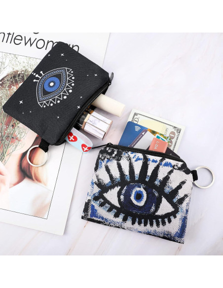 10 Monederos Mini Boho con Cremallera para Mujeres y Niñas