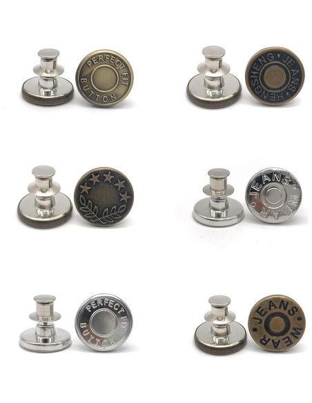 6 Pines Ajustadores de Cintura Lohas Select, Sin Coser, Metal