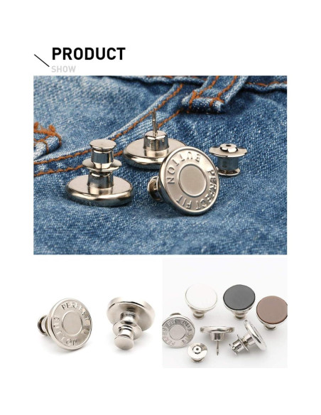 6 Pines Ajustadores de Cintura Lohas Select, Sin Coser, Metal