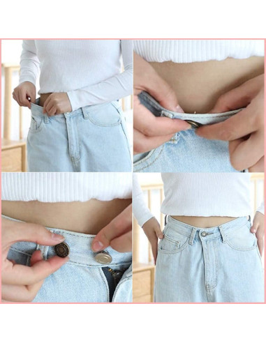 6 Pines Ajustadores de Cintura Lohas Select, Sin Coser, Metal