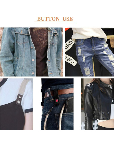 6 Pines Ajustadores de Cintura Lohas Select, Sin Coser, Metal