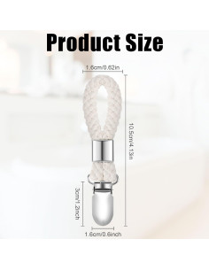 6 Clips para Toallas de Cocina y Baño SXoonKing Beige 2