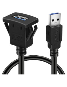 Cable de Extensión USB 3.0 BATIGE Cuadrado 30.48cm para Vehículos