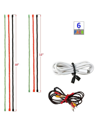 Ataduras de Silicona Xirgoe 6pcs 30 y 46 cm Reutilizables