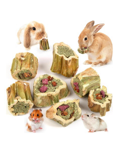 Juguetes de Masticar para Conejos Abizoo 100g con Heno y Verduras