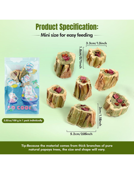 Juguetes de Masticar para Conejos Abizoo 100g con Heno y Verduras