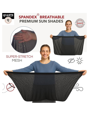 Pantallas Solares para Ventanas de Autos Qualizzi XL - Paquete de 2