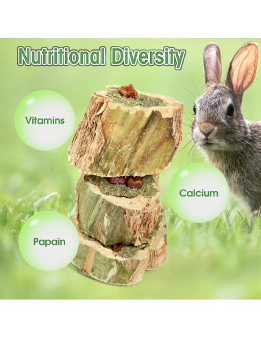 Juguetes de Masticar para Conejos Abizoo 100g con Heno y Verduras