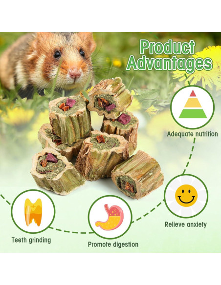 Juguetes de Masticar para Conejos Abizoo 100g con Heno y Verduras