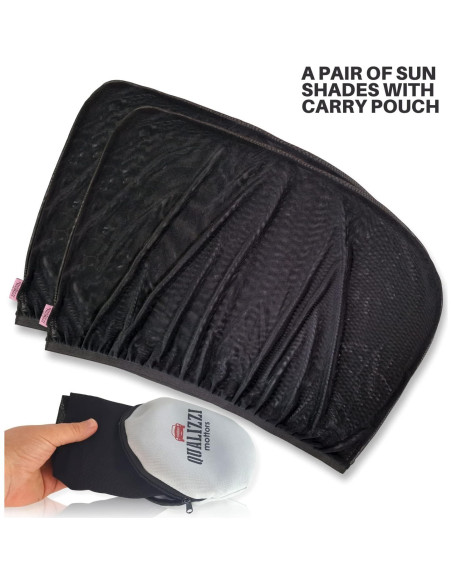 Pantallas Solares para Ventanas de Autos Qualizzi XL - Paquete de 2