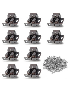 Cierres de Gabinete Doble Rodillo Luomorgo 10 Piezas Bronce