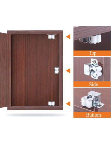 Cierres de Gabinete Doble Rodillo Luomorgo 10 Piezas Bronce