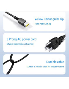 Cargador de Laptop 65W Punta Cuadrada Amarilla Lenovo 2