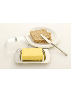 Plato de Mantequilla Zoie + Chloe Acero Inoxidable con Tapa 2