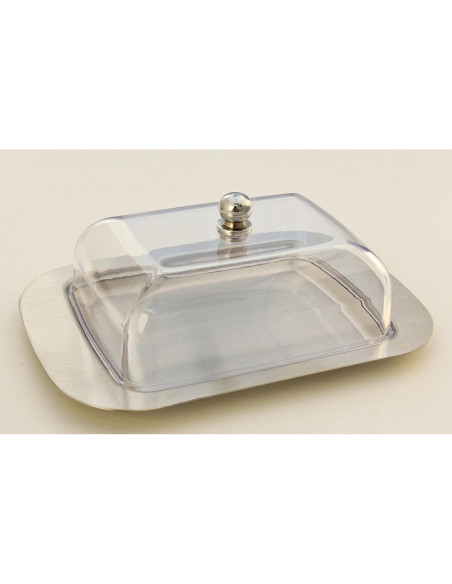 Plato de Mantequilla Zoie + Chloe Acero Inoxidable con Tapa