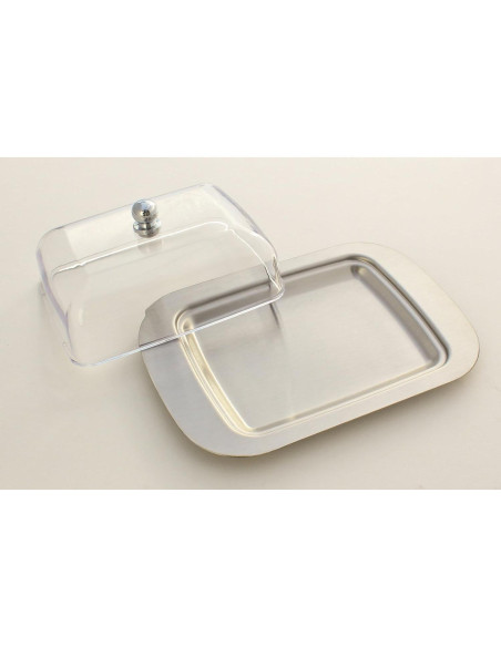 Plato de Mantequilla Zoie + Chloe Acero Inoxidable con Tapa