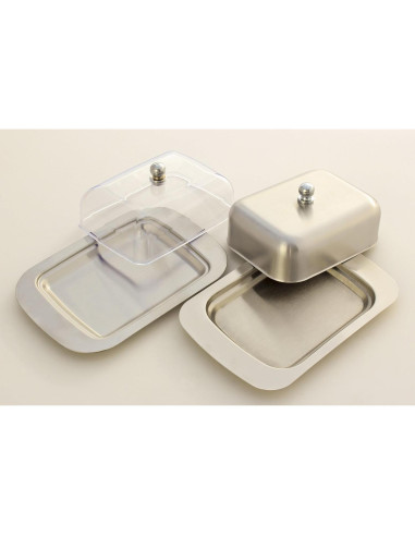 Plato de Mantequilla Zoie + Chloe Acero Inoxidable con Tapa