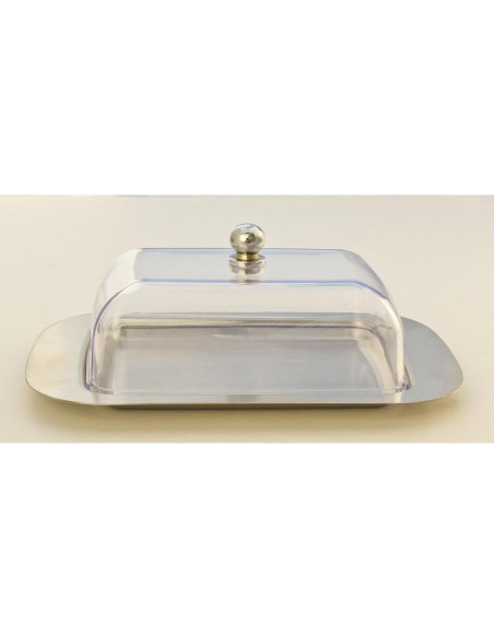 Plato de Mantequilla Zoie + Chloe Acero Inoxidable con Tapa