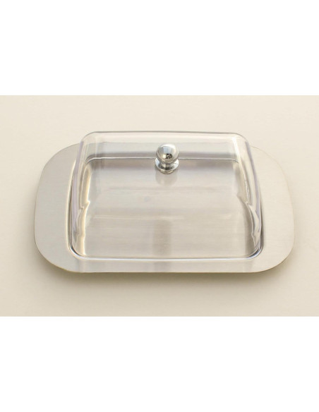 Plato de Mantequilla Zoie + Chloe Acero Inoxidable con Tapa