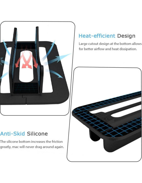 Soporte Vertical Aluminio IFCASE para Mac Mini 2010-2023 Negro