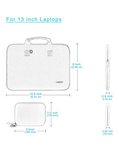 Funda Neopreno Hseok 13" para Laptop y Estuche Extra 2