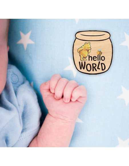 Tarjetas de Hito Mensual de Madera Oso - 12 Carteles Doble Cara