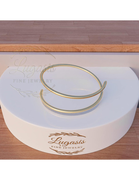 Aro de Nariz Espiral Dorado 14k Hipoalergénico 7mm