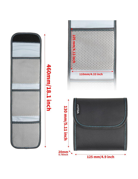 Funda de Filtros FOTGA 3 Bolsillos Impermeable 95mm