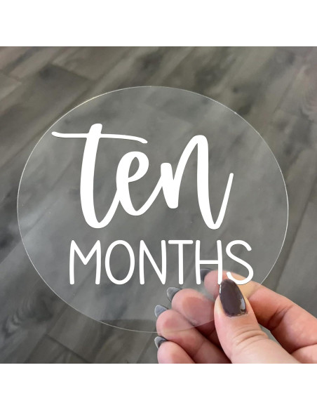 Discos de Hitos Mensuales Acrílico JINMURY 13 PCS 10.16 cm