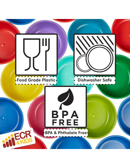 Tazones de Comida ECR4Kids ELR-18100-BE - Set de 3, Libre de BPA