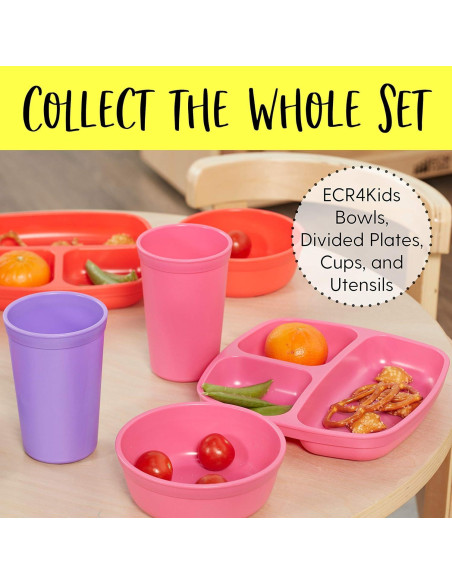 Tazones de Comida ECR4Kids ELR-18100-BE - Set de 3, Libre de BPA