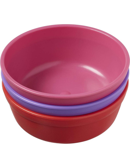 Tazones de Comida ECR4Kids ELR-18100-BE - Set de 3, Libre de BPA