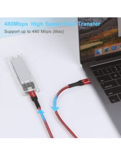 Cable USB C a USB C 100W Fasgear 50cm Carga Rápida 5A 2