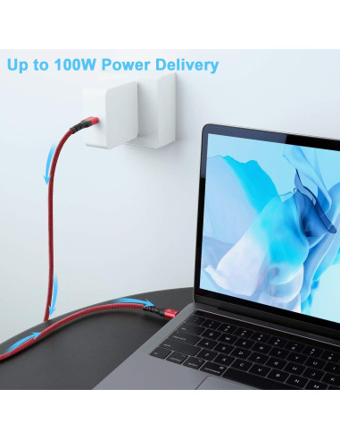 Cable USB C a USB C 100W Fasgear 50cm Carga Rápida 5A