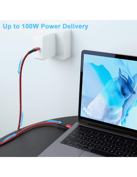 Cable USB C a USB C 100W Fasgear 50cm Carga Rápida 5A