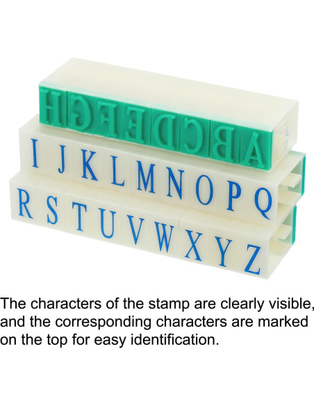 Sello de Letras Desmontable PATIKIL 26 Dígitos 17mm Plástico