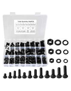 Kit de Tornillos y Tuercas M6 M8 M10 SHAOHUA 192PCS