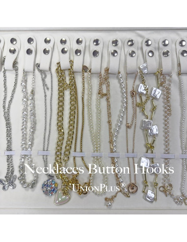 Organizador de Joyas de Viaje UnionPlus Beige 16 Compartimentos