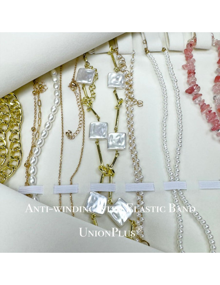 Organizador de Joyas de Viaje UnionPlus Beige 16 Compartimentos