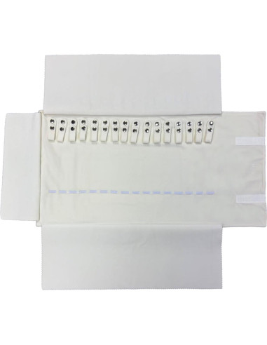 Organizador de Joyas de Viaje UnionPlus Beige 16 Compartimentos