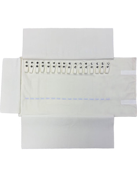 Organizador de Joyas de Viaje UnionPlus Beige 16 Compartimentos