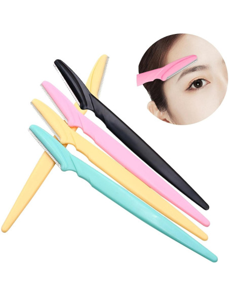 Rasuradora de Cejas iDeep 12 Pcs Acero Inoxidable Colores