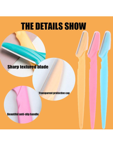 Rasuradora de Cejas iDeep 12 Pcs Acero Inoxidable Colores