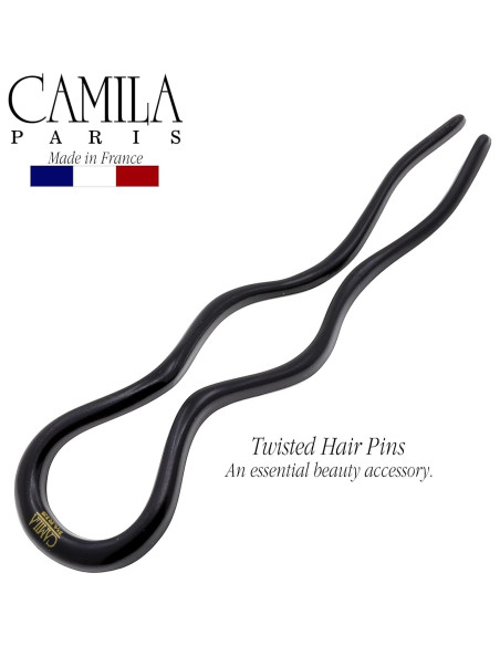 Horquillas para el cabello Camila Paris CP3285-2, 2 piezas, negro