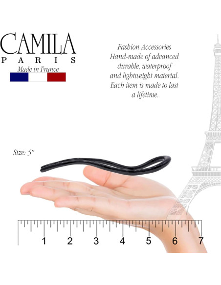 Horquillas para el cabello Camila Paris CP3285-2, 2 piezas, negro