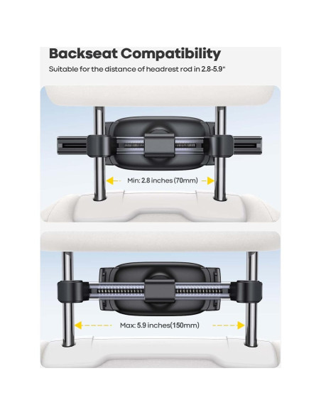 Soporte para Tableta Lamicall CH05 Negro para Reposacabezas