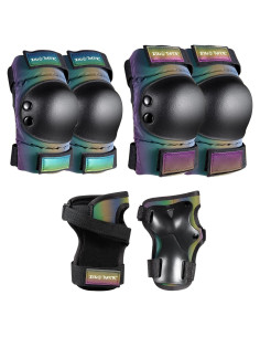 Conjunto de Protección XINDAER 3 en 1 para Patinaje - Rodilleras, Codilleras y Muñequera