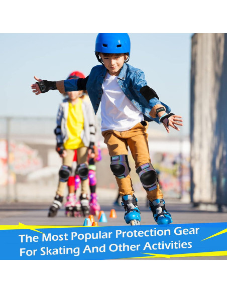 Conjunto de Protección XINDAER 3 en 1 para Patinaje - Rodilleras, Codilleras y Muñequera